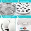 Elite Gourmet EGC007CHC# Rapid Egg Cooker, 7 Easy-To-Peel, Hard, Medium, Soft Boiled Eggs, Poacher, Omelet Maker, Auto Shut-Off, Alarm, 16-Recipe Booklet, Charcoal Grey(Snow)