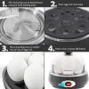 Elite Gourmet EGC007CHC# Rapid Egg Cooker, 7 Easy-To-Peel, Hard, Medium, Soft Boiled Eggs, Poacher, Omelet Maker, Auto Shut-Off, Alarm, 16-Recipe Booklet, Charcoal Grey(Charcoal Grey)