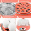 Elite Gourmet EGC007CHC# Rapid Egg Cooker, 7 Easy-To-Peel, Hard, Medium, Soft Boiled Eggs, Poacher, Omelet Maker, Auto Shut-Off, Alarm, 16-Recipe Booklet, Charcoal Grey(Coral)