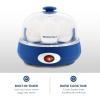 Elite Gourmet EGC115B Easy Egg Cooker Electric 7-Egg Capacity, Soft, Medium, Hard-Boiled Egg Cooker with Auto Shut-Off, Measuring Cup Included, BPA Free, Classic Black(Blue)