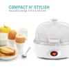 Elite Gourmet EGC115B Easy Egg Cooker Electric 7-Egg Capacity, Soft, Medium, Hard-Boiled Egg Cooker with Auto Shut-Off, Measuring Cup Included, BPA Free, Classic Black(Classic White)