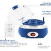 Elite Gourmet EGC115B Easy Egg Cooker Electric 7-Egg Capacity, Soft, Medium, Hard-Boiled Egg Cooker with Auto Shut-Off, Measuring Cup Included, BPA Free, Classic Black(Blue)