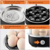 Elite Gourmet EGC115B Easy Egg Cooker Electric 7-Egg Capacity, Soft, Medium, Hard-Boiled Egg Cooker with Auto Shut-Off, Measuring Cup Included, BPA Free, Classic Black(Classic Black)