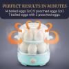Elite Gourmet EGC115B Easy Egg Cooker Electric 7-Egg Capacity, Soft, Medium, Hard-Boiled Egg Cooker with Auto Shut-Off, Measuring Cup Included, BPA Free, Classic Black(Mint)