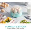 Elite Gourmet EGC115B Easy Egg Cooker Electric 7-Egg Capacity, Soft, Medium, Hard-Boiled Egg Cooker with Auto Shut-Off, Measuring Cup Included, BPA Free, Classic Black(Retro Mint)