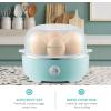Elite Gourmet EGC115B Easy Egg Cooker Electric 7-Egg Capacity, Soft, Medium, Hard-Boiled Egg Cooker with Auto Shut-Off, Measuring Cup Included, BPA Free, Classic Black(Retro Mint)