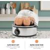 Elite Gourmet EGC115B Easy Egg Cooker Electric 7-Egg Capacity, Soft, Medium, Hard-Boiled Egg Cooker with Auto Shut-Off, Measuring Cup Included, BPA Free, Classic Black(Stainless Steel)