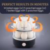 Elite Gourmet EGC115B Easy Egg Cooker Electric 7-Egg Capacity, Soft, Medium, Hard-Boiled Egg Cooker with Auto Shut-Off, Measuring Cup Included, BPA Free, Classic Black(Black)