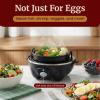 Elite Gourmet EGC855SS Easy Egg Cooker, 7-Egg Capacity, Soft, Medium, Hard-Boiled, Omelets, Poached Eggs, Plays Melody when Done, Auto Shut-Off, Measuring Cup, Stainless Steel(Black)