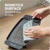 Elite Gourmet EGR8152 Electric 9.75″ x 7″ Personal Compact Griddle, Cool-touch Handles Non-Stick Surface, Removable/Adjustable Thermostat, Black(10″ x 7″)