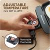 Elite Gourmet EGR8152 Electric 9.75″ x 7″ Personal Compact Griddle, Cool-touch Handles Non-Stick Surface, Removable/Adjustable Thermostat, Black(10″ x 7″)