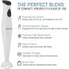Elite Gourmet EHB2425B Electric Immersion, Mixer, Chopper, 1-Touch Control Hand Blender, 150 Watts, Black(White)