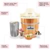 Elite Gourmet EIM916 Old Fashioned 6 Quart Vintage Wood Bucket Electric Ice Cream Maker Machine Appalachian, Bonus Classic Die-Cast Hand Crank for Churning, Uses Ice and Rock Salt(Cream)
