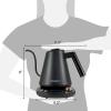 Elite Gourmet EKT3001 1L Digital Water Kettle, 304 Stainless Steel Interior, Programmed Temperatures, Keep Warm Function, Cordless, 360° Base, Auto Off & Audible Indicator, Matte Black(Copper)