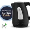 Elite Gourmet EKT3001 1L Digital Water Kettle, 304 Stainless Steel Interior, Programmed Temperatures, Keep Warm Function, Cordless, 360° Base, Auto Off & Audible Indicator, Matte Black(Plastic)