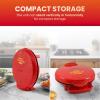 Elite Gourmet EQD-413 Electric Non-Stick 8″ Quesadilla Maker, Easy-Slice 6-Wedge, Grilled Cheese Corn Flour Tortilla Snacks, Red(11 ” (Pack of 3))