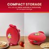 Elite Gourmet EQD-413 Electric Non-Stick 8″ Quesadilla Maker, Easy-Slice 6-Wedge, Grilled Cheese Corn Flour Tortilla Snacks, Red(8″)