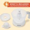 Elite Gourmet ETS-411 BPA-Free 30-Watt Electric Citrus Juicer Extractor: Compact Large Volume Pulp Control Oranges, Lemons, Limes, Grapefruits with Easy Pour Spout, 16 oz, White(16 ounce)