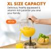 Elite Gourmet ETS-411 BPA-Free 30-Watt Electric Citrus Juicer Extractor: Compact Large Volume Pulp Control Oranges, Lemons, Limes, Grapefruits with Easy Pour Spout, 16 oz, White(40 ounce)