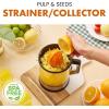 Elite Gourmet ETS-411 BPA-Free 30-Watt Electric Citrus Juicer Extractor: Compact Large Volume Pulp Control Oranges, Lemons, Limes, Grapefruits with Easy Pour Spout, 16 oz, White(40 ounce)