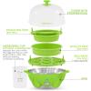 Elite Gourmet Easy Electric 7 Egg Capacity Soft, Medium, Hard-Boiled Cooker Poacher, Scrambled, Omelet Maker with Auto Shut-Off and Buzzer, BPA Free(Lime Green)