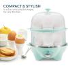 Elite Gourmet Easy Electric 7 Egg Capacity Soft, Medium, Hard-Boiled Cooker Poacher, Scrambled, Omelet Maker with Auto Shut-Off and Buzzer, BPA Free(Mint)