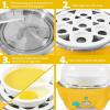 Elite Gourmet Easy Electric 7 Egg Capacity Soft, Medium, Hard-Boiled Cooker Poacher, Scrambled, Omelet Maker with Auto Shut-Off and Buzzer, BPA Free(Yellow)