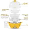 Elite Gourmet Easy Electric 7 Egg Capacity Soft, Medium, Hard-Boiled Cooker Poacher, Scrambled, Omelet Maker with Auto Shut-Off and Buzzer, BPA Free(Yellow)