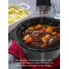 Elite Gourmet MST-350B# Electric Slow Cooker, Adjustable Temp, Entrees, Sauces, Stews & Dips, Dishwasher Safe Glass Lid & Crock (3 Quart, Black)