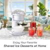 Elite Gourmet Snow Cone & Shaved Ice Maker, ESI2215M, Refreshing Slushies, Margaritas, Boba Drinks, Snow Cone & Holder and Ice Mold, Use Cubed & Bagged Ice, Stainless Steel Shaving Blade, Mint(White)