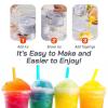 Elite Gourmet Snow Cone & Shaved Ice Maker, ESI2215M, Refreshing Slushies, Margaritas, Boba Drinks, Snow Cone & Holder and Ice Mold, Use Cubed & Bagged Ice, Stainless Steel Shaving Blade, Mint(White)