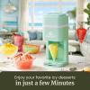 Elite Gourmet Snow Cone & Shaved Ice Maker, ESI2215M, Refreshing Slushies, Margaritas, Boba Drinks, Snow Cone & Holder and Ice Mold, Use Cubed & Bagged Ice, Stainless Steel Shaving Blade, Mint(Mint)