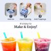 Elite Gourmet Snow Cone & Shaved Ice Maker, ESI2215M, Refreshing Slushies, Margaritas, Boba Drinks, Snow Cone & Holder and Ice Mold, Use Cubed & Bagged Ice, Stainless Steel Shaving Blade, Mint(Periwinkle)