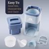 Elite Gourmet Snow Cone & Shaved Ice Maker, ESI2215M, Refreshing Slushies, Margaritas, Boba Drinks, Snow Cone & Holder and Ice Mold, Use Cubed & Bagged Ice, Stainless Steel Shaving Blade, Mint(Periwinkle)