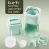 Elite Gourmet Snow Cone & Shaved Ice Maker, ESI2215M, Refreshing Slushies, Margaritas, Boba Drinks, Snow Cone & Holder and Ice Mold, Use Cubed & Bagged Ice, Stainless Steel Shaving Blade, Mint(Mint)