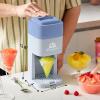 Elite Gourmet Snow Cone & Shaved Ice Maker, ESI2215M, Refreshing Slushies, Margaritas, Boba Drinks, Snow Cone & Holder and Ice Mold, Use Cubed & Bagged Ice, Stainless Steel Shaving Blade, Mint(Periwinkle)