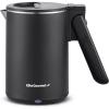 Elite Gourmet 1.7L Dual Wall Cool Touch Electric Tea Kettle, Borosilicate Glass, 304 Stainless Steel Interior, Programmed Digital Touchscreen, Keep Warm, Auto Off & Audible Indicator, Black(0.6 Quarts (Pack of 6))
