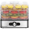 Elite Gourmet EFD319DKG Food Dehydrator, 5 BPA-Free 11.4″ Trays Adjustable Temperature Controls, Jerky, Herbs, Fruit, Veggies, Dried Snacks, Black and Grey(5 Stainless Steel Trays)