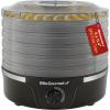 Elite Gourmet EFD809D Food Dehydrator with 5 Stainless Steel Trays, Adjustable Temp & Time + Keep Warm, Includes Interior Light, Fruit Roll Tray and Recipe Booklet, Black(Black and Gray)