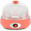 Elite Gourmet EGC007CHC# Rapid Egg Cooker, 7 Easy-To-Peel, Hard, Medium, Soft Boiled Eggs, Poacher, Omelet Maker, Auto Shut-Off, Alarm, 16-Recipe Booklet, Charcoal Grey(Coral)