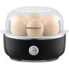 Elite Gourmet EGC115B Easy Egg Cooker Electric 7-Egg Capacity, Soft, Medium, Hard-Boiled Egg Cooker with Auto Shut-Off, Measuring Cup Included, BPA Free, Classic Black(Classic Black)