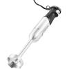 Elite Gourmet EHB1062 Variable Step-less Speed Immersion Hand Blender 500 Watts with Turbo, Stainless Steel Blades, Pressure Controlled Stick Mixer, Sauces, Soup, Smoothies, Baby Food, Stainless Steel(Stainless Steel & Black)
