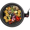 Elite Gourmet EMG-980B Smokeless Electric Tabletop Grill Nonstick, 6-Serving, Dishwasher Safe Removable Grilling Plate, Grill Indoor, Tempered Glass Lid, Adjustable Temperature, 14″ Black(12″)