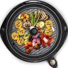 Elite Gourmet EMG-980B Smokeless Electric Tabletop Grill Nonstick, 6-Serving, Dishwasher Safe Removable Grilling Plate, Grill Indoor, Tempered Glass Lid, Adjustable Temperature, 14″ Black(14″)