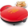 Elite Gourmet EQD-413 Electric Non-Stick 8″ Quesadilla Maker, Easy-Slice 6-Wedge, Grilled Cheese Corn Flour Tortilla Snacks, Red(10.65″)