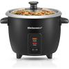 Elite Gourmet ERC003BX Electric Rice Cooker with Automatic Keep Warm Makes Soups, Stews, Grains, Hot Cereals, 6 Cups Cooked (3 Cups Uncooked), Black(Black)