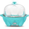 Elite Gourmet Easy Electric 7 Egg Capacity Soft, Medium, Hard-Boiled Cooker Poacher, Scrambled, Omelet Maker with Auto Shut-Off and Buzzer, BPA Free(Teal)