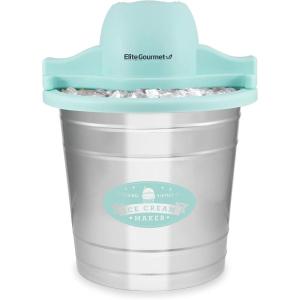 Americana Collection Elite EIM-1432M 1.5 Quart Automatic Easy Homemade Electric Ice Cream Maker, Frozen Yogurt, Sorbet, Gelato Treat, with Recipes, Mint(4 Quart)