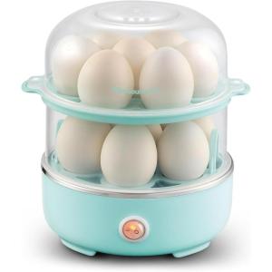 Elite Gourmet EGC115B Easy Egg Cooker Electric 7-Egg Capacity, Soft, Medium, Hard-Boiled Egg Cooker with Auto Shut-Off, Measuring Cup Included, BPA Free, Classic Black(Mint)