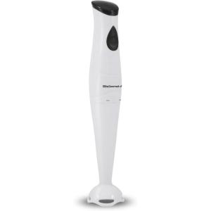 Elite Gourmet EHB1062 Variable Step-less Speed Immersion Hand Blender 500 Watts with Turbo, Stainless Steel Blades, Pressure Controlled Stick Mixer, Sauces, Soup, Smoothies, Baby Food, Stainless Steel(White)